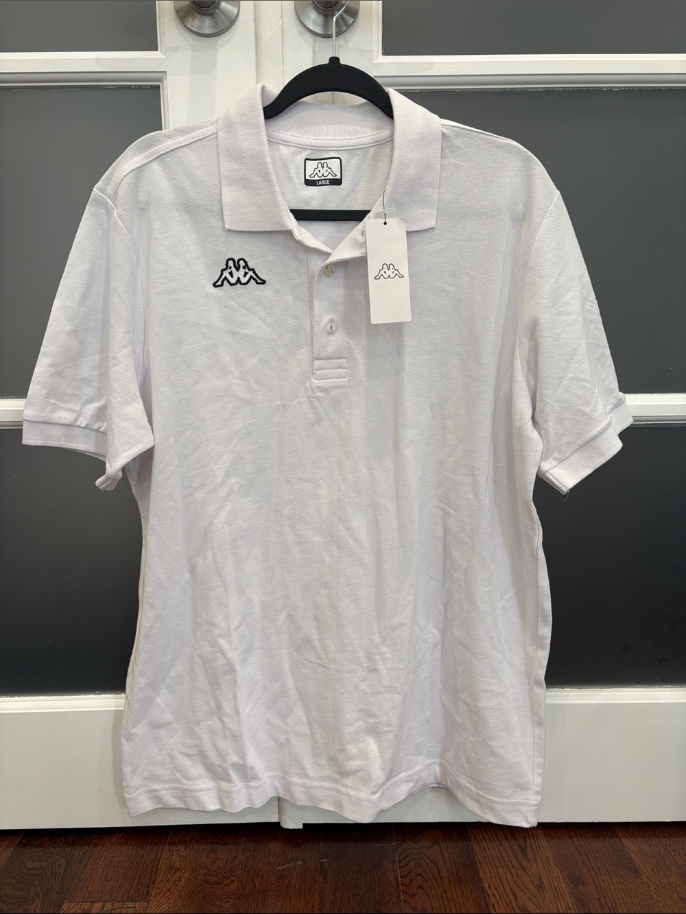 Kappa White Polo with Contrasting Logo